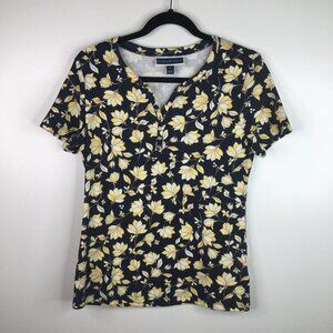 Karen Scott Small floral short sleeve top
